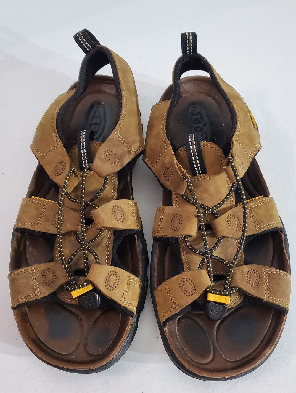 KEEN Men’s 11 Brown Leather Outdoor Walking Trail Sandals